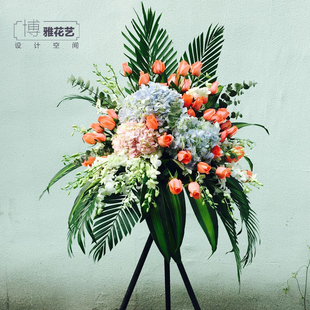 杭州同城鲜花速递开业大麦花篮乔迁商务演出庆典同城花店送货上门