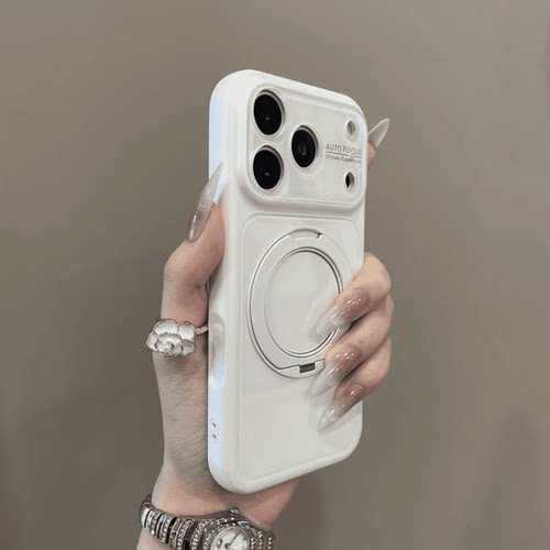 ins风旋转支架适用新款iPhone17ProMax手机壳苹果16pro保护套15PM磁吸14高颜值创意男女防指纹防摔情侣高级感