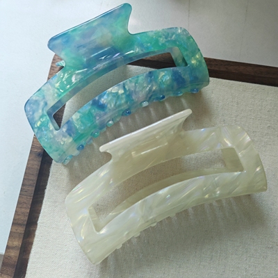 「镂空弧形」设计感百搭醋酸抓夹大号巨能抓发夹盘发高马尾鲨鱼夹