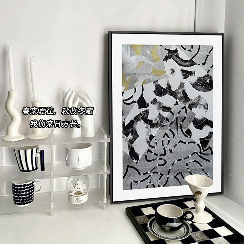 现代简约抽20230909象卧室床艺术装饰画个性客头厅背墙壁画景挂书图片