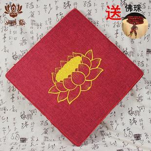 方形亚麻拜垫拜佛垫家用磕头跪拜垫莲花蒲团打坐垫禅修垫佛家用品