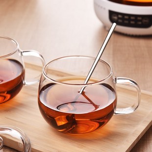 高硼硅玻璃水杯子家用带盖耐高温大容量喝水杯牛奶杯可微波炉蒸锅