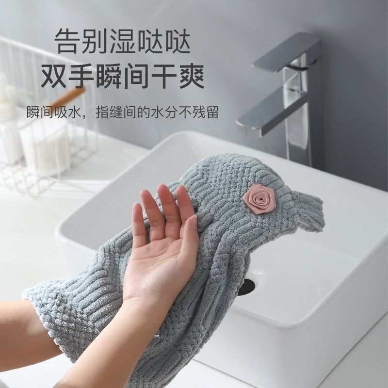 超强吸水可挂擦手抹布带衣架超细纤维珊瑚绒擦手巾厨房擦手帕家用,家庭/个人清洁工具,厨房擦手巾,淘宝优惠券,粉丝福利购,淘宝优惠卷