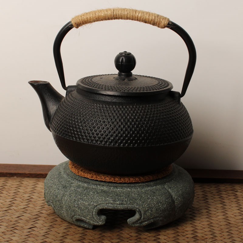 天然青石花架底座简约花盆案台花卉摆件绿植石托盆景石雕盆栽花托