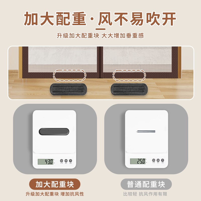 2025新款防蚊门帘金刚网夏季家用防蝇纱窗纱门磁吸磁性隔断帘