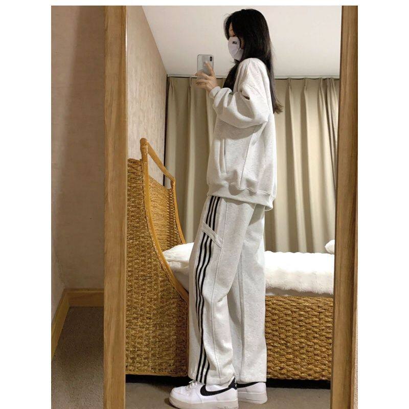 学生运动服套装女春秋季韩系穿搭一整套冬装高级感休闲两件套跑步