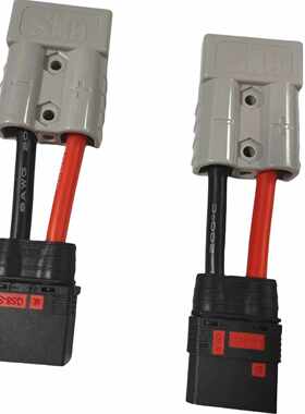 50A120A电动车插头转换QS8QS10电动车电池充电线大功率线