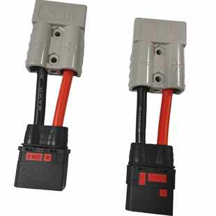 50A120A电动车插头转换QS8QS10电动车电池充电线大功率线