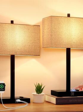 书房台灯复古风床头灯客厅LED夜灯乡村创意装饰台灯欧式卧室台灯