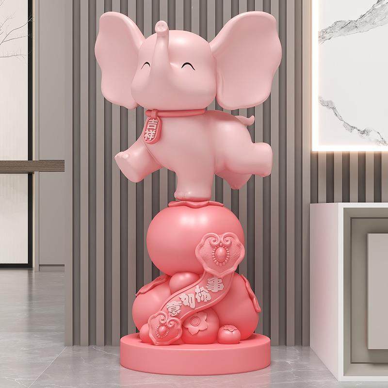 实力工厂事事如意吉祥大象大型落地大摆件客厅沙发旁电视柜旁装饰,特色手工艺,其他特色工艺品,淘宝优惠券,粉丝福利购,淘宝优惠卷