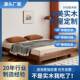 北欧无床头床1.5床架黑胡桃木全实木床榻榻米床悬浮床1米8双人床