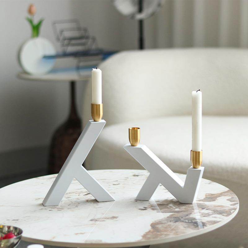 现代简约轻奢几何烛台金属摆件客厅茶几样板房桌面蜡烛器皿装饰品,电子元器件市场,其它元器件,淘宝优惠券,粉丝福利购,淘宝优惠卷