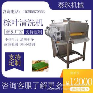 箬竹叶清洗机薄荷叶清洗设备粽叶毛刷自动洗叶机粽子叶清洗机器