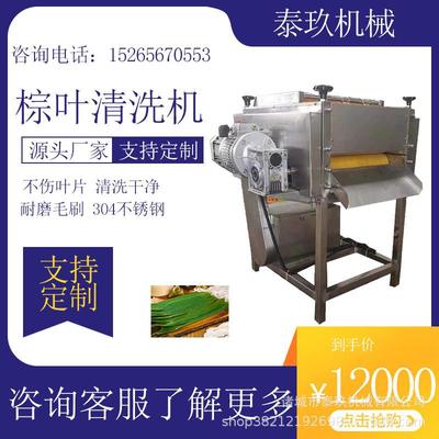 箬竹叶清洗机薄荷叶清洗设备粽叶毛刷自动洗叶机粽子叶清洗机器