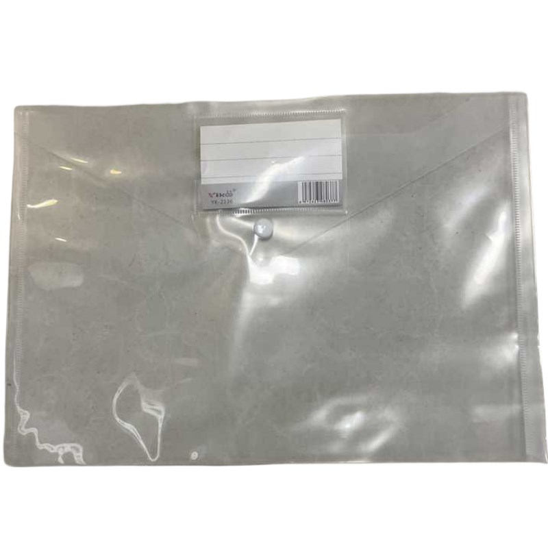 100个A4透明塑料文件袋彩色定制资料袋按扣纽扣袋档案袋14/16/18C