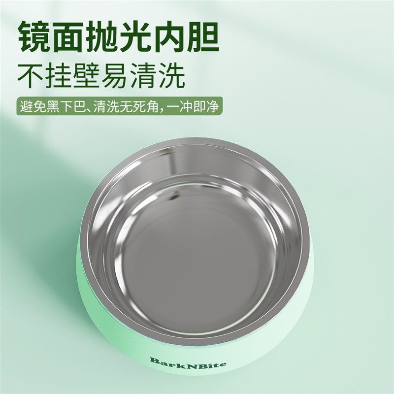 304不锈钢猫碗宽口防滑防打翻猫饭盆水盆小型犬食盆狗碗宠物用品