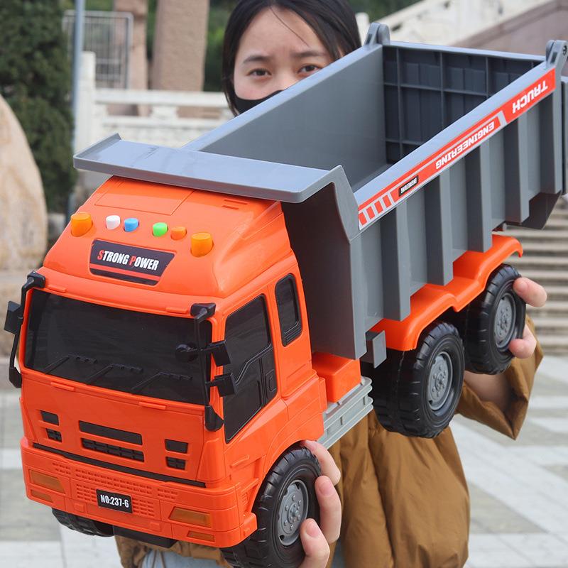 超大号搅拌车大卡车翻斗车工程车男孩水泥搅拌自卸车儿童男童玩具