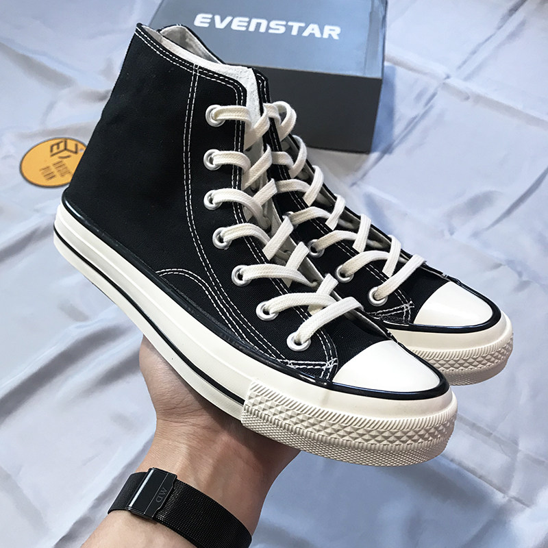 经典款帆布鞋女百搭学生春夏季情侣休闲运动男鞋全黑色高低帮滑板