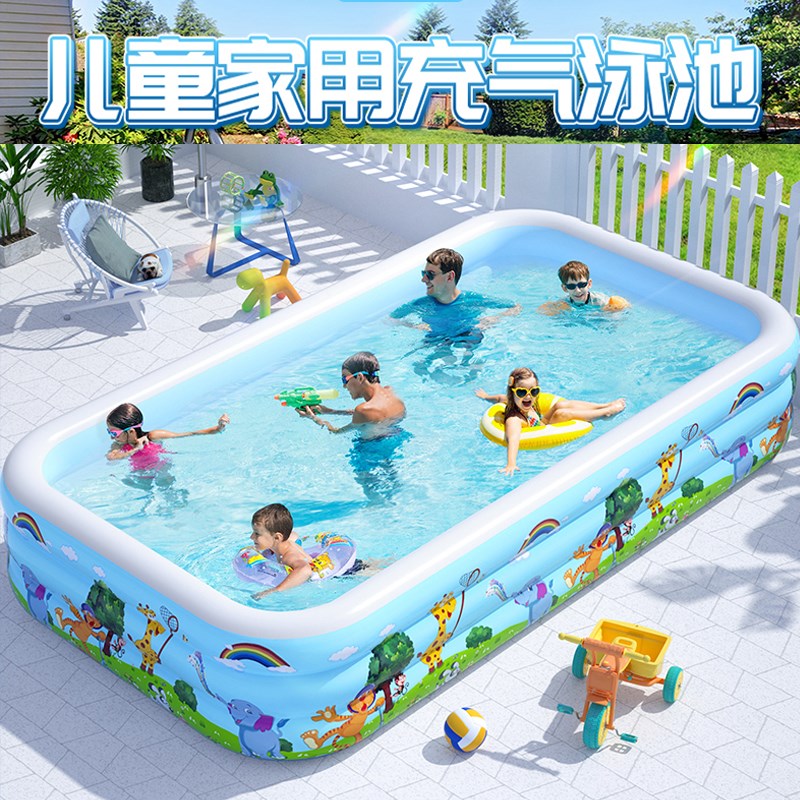 儿童充气游泳池加厚大q人小孩宝宝婴儿泳池家用大型水池气囊戏水