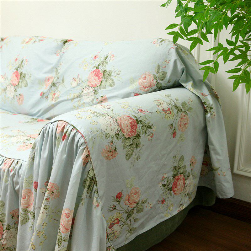 欧式韩式美式田园花卉全棉纯棉沙发巾沙发盖布沙发套沙发罩超值