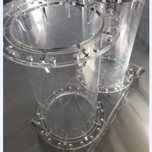 新款圆柱b形有机玻璃管 锥形漏斗 螺纹加工 压克力定制