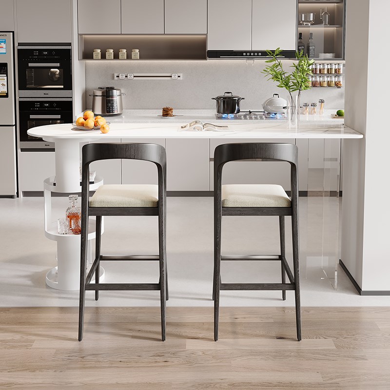 岩板吧台桌酒店商用靠墙长条桌客厅民宿吧台岛台隔断柜子高脚桌子