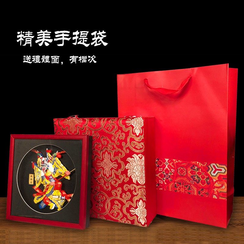 中国风京剧脸谱泥人摆件特色出国商务礼品送老外手工艺品泥塑挂件