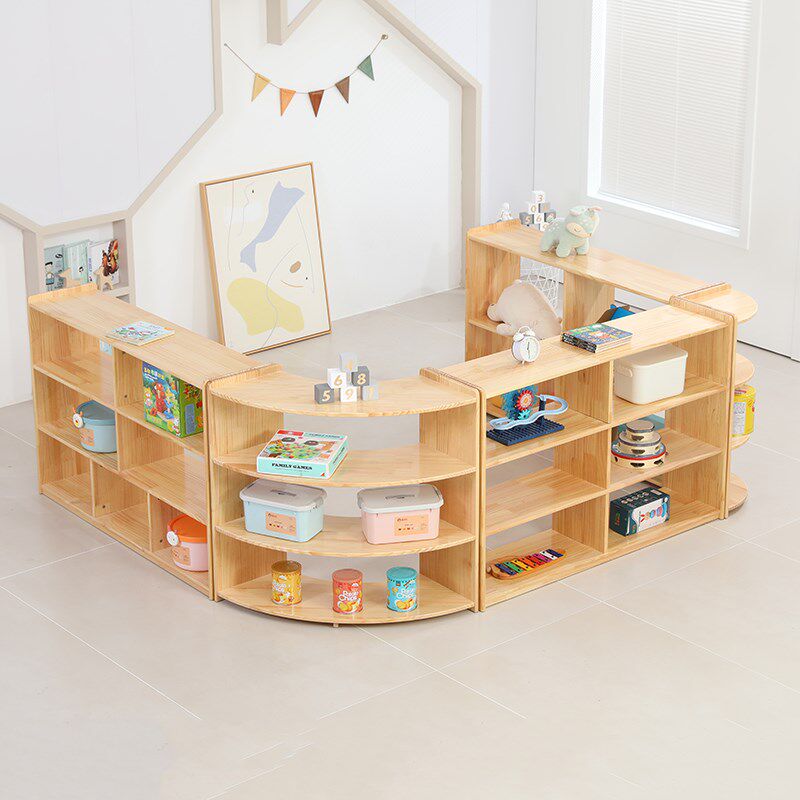 儿童储物柜幼儿园玩具柜蒙氏教具柜实木区角书包柜收纳置物架书架
