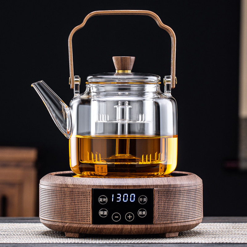 玻璃防爆加厚e煮茶壶电陶炉全自动煮茶器家用泡茶烧水茶具套装养