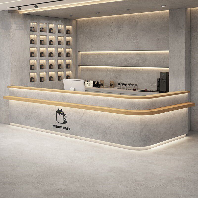 工业风餐饮饭h店收银台咖啡厅前台酒吧酒馆吧台烧烤店接待台