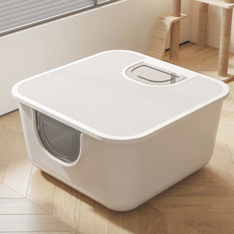 深度猫砂盆全封闭超大号防外溅猫厕所侧入顶出式猫砂盆宠物用品