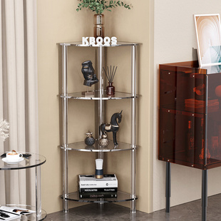 亚克力卫生间浴室落地置物架厨房转角桌面多层三角夹缝收纳储物架