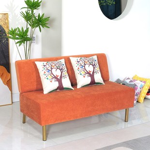 简易布艺沙发小户型客厅出租房店铺沙发餐厅单人双人长椅沙发卡座