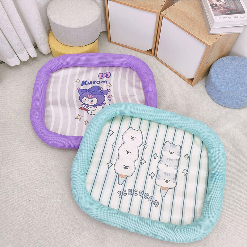 卡通猫窝猫窝夏季凉席夏天冰垫宠物凉席睡垫狗窝猫床宠物冰窝垫子