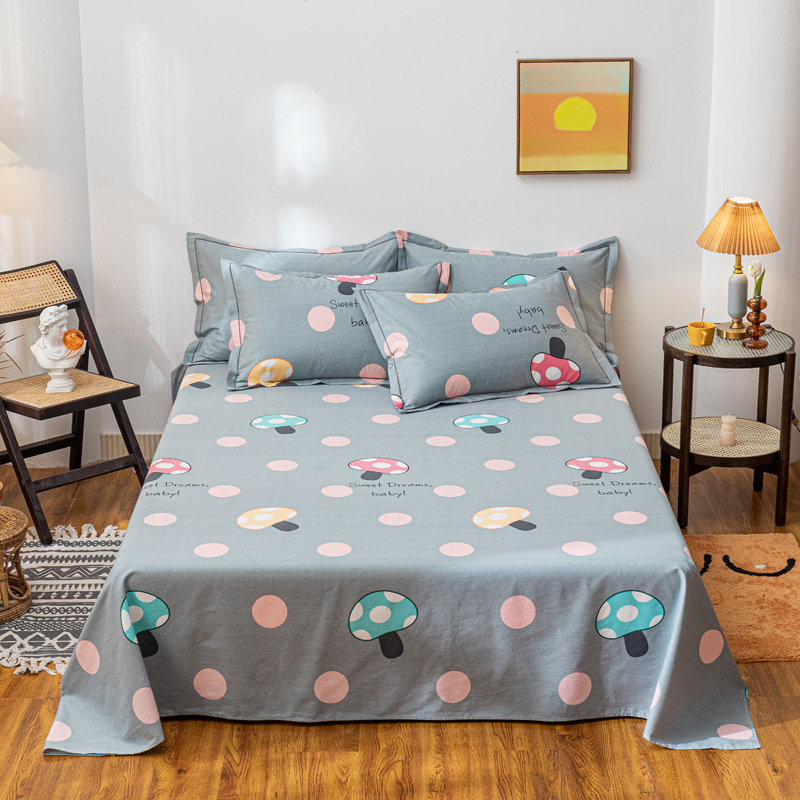 纯棉磨毛床单直角单件学生单双人加厚全棉布被单条纹床单可定做