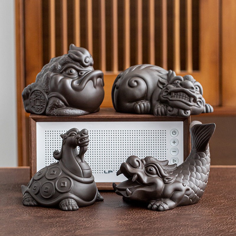 紫砂金蟾蜍皮秀茶宠物q饰品可以养福茶玩茶虫茶桌茶盘小茶道饰品