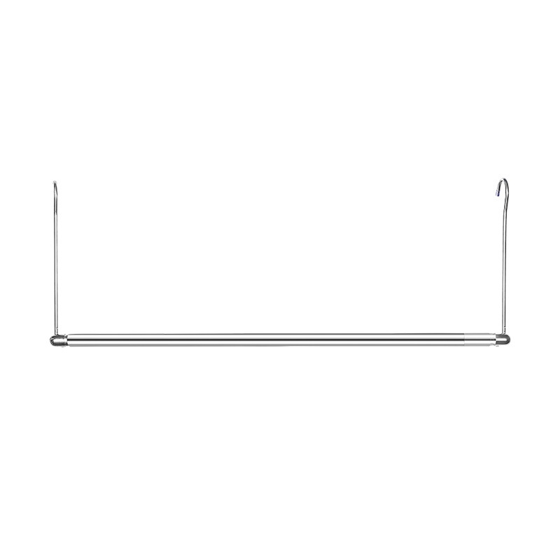 不锈钢伸缩杆免打孔阳台晾衣杆挂杆收缩杆即挂式晾衣架折叠晒被