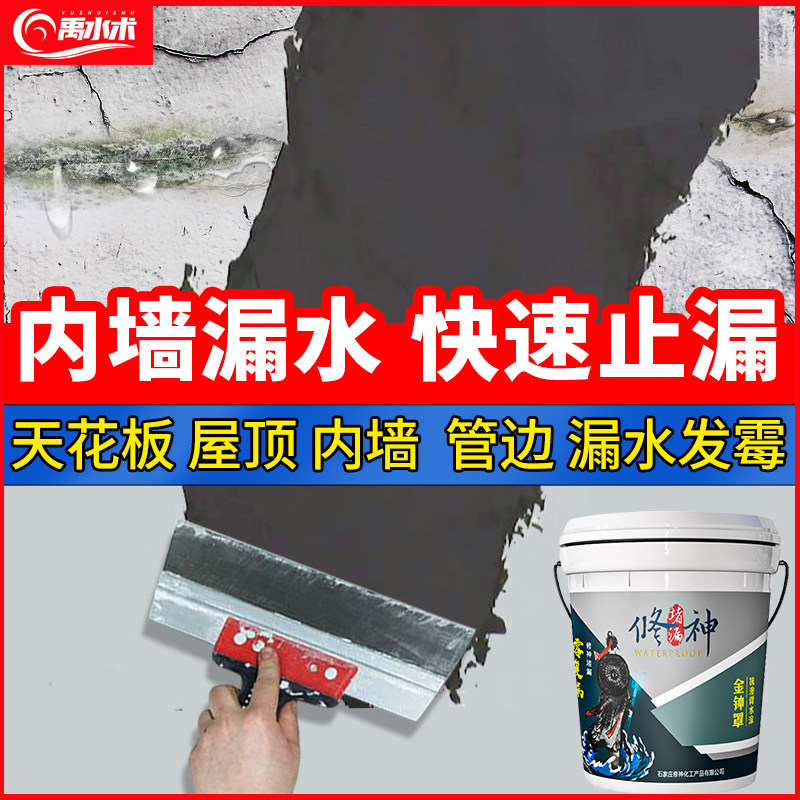 天花板漏水渗水修补神器卫生间屋顶地下室负压堵漏背水面防水涂料