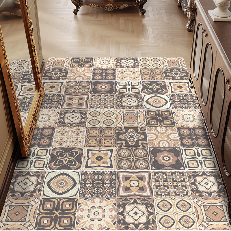 美式几何丝圈入户门地垫刮泥蹭土玄关脚垫进门门口耐脏地毯门垫子