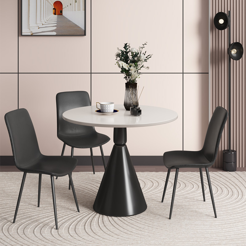 圆餐桌休闲办公接待洽谈小圆桌椅组合阳台网红桌子奶茶店餐饮商用