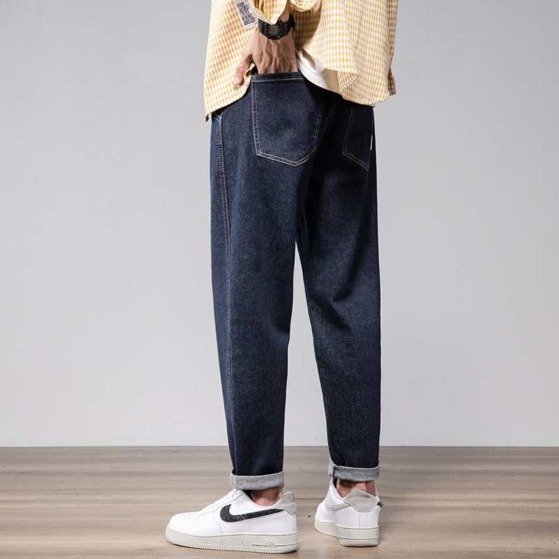 M2加长男裤120cm美式直筒宽松阔腿弹力牛仔长裤190超高个子男裤秋