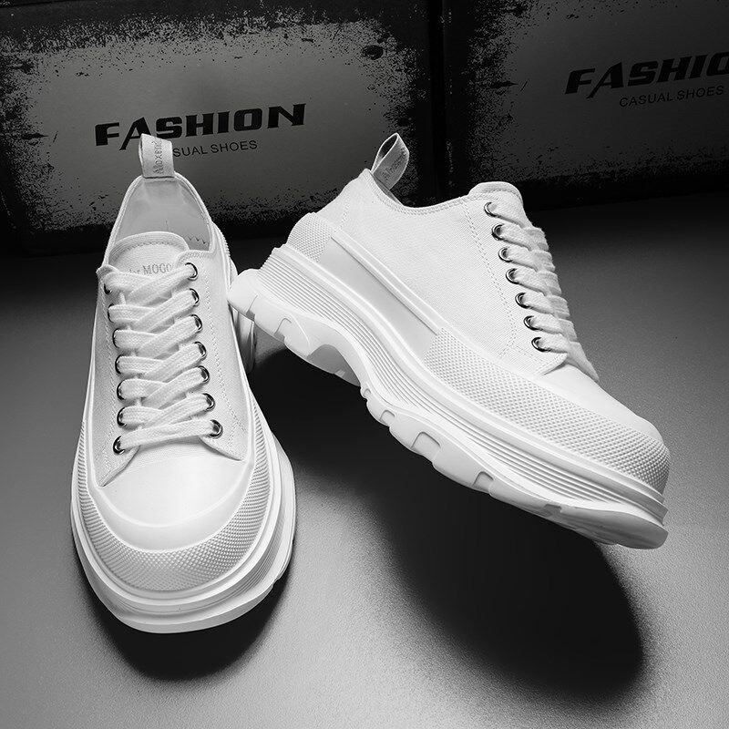 松糕老爹鞋男夏季透气爆款高端小白鞋男款厚底百搭内增高男鞋10cm