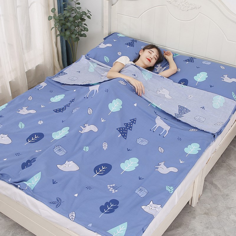 全棉旅行隔脏睡袋出差旅游神器酒店宾馆床单被套单人双人便携