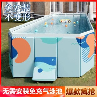 户外游泳池大型戏水池加厚支架成人 儿童游泳池家用免充气可折叠式