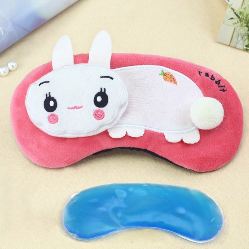 动物园卡通眼罩睡眠缓解眼疲劳冰袋睡觉护眼罩遮光透气女可爱冰敷