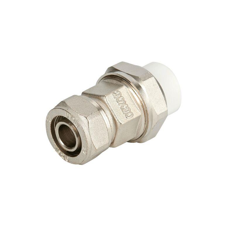 1216 2025铝塑管转PPR20热熔活接头卡套式铜接头转地暖管水管配件