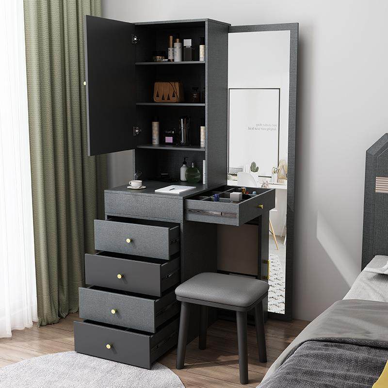 现代简约梳妆台书桌妆台储物柜三合一多功能卧室家具可折叠穿衣镜,纺织面料/辅料/配套,纺织机械配件,淘宝优惠券,粉丝福利购,淘宝优惠卷