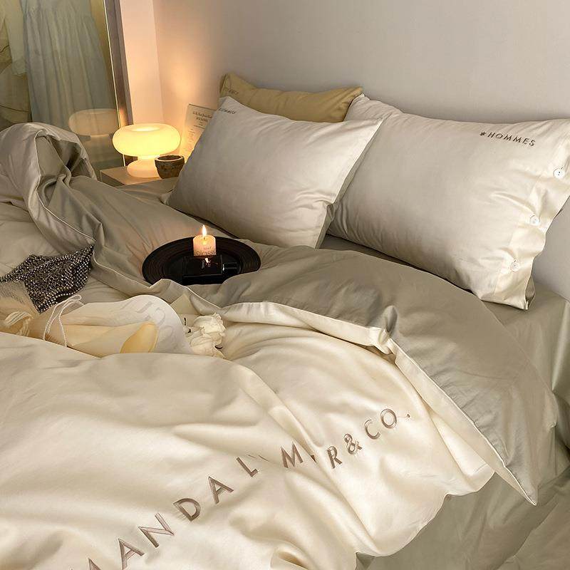 A类轻奢简约风贡缎100支全棉刺绣四件套纯棉被套床单床笠床上用品,机械设备,其他机械设备,淘宝优惠券,粉丝福利购,淘宝优惠卷