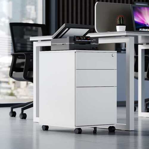 steel mobile pedestal filing cabinet 3 drawer Side opening