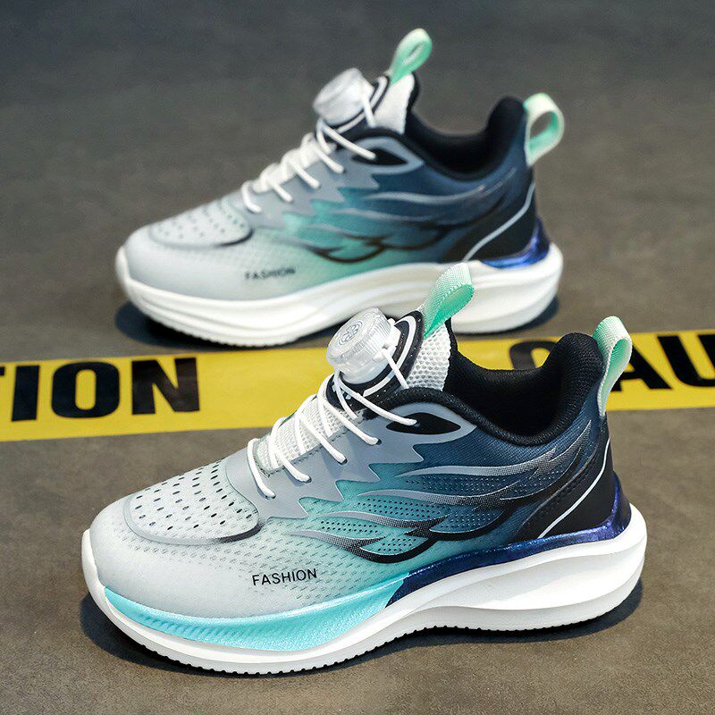 男童鞋子夏季薄款2025新款儿童网面透气运动网鞋跑步大童男孩防滑